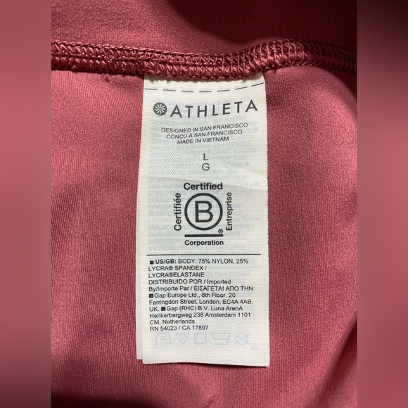 Athleta Transcend Stash Straight Leg High Waist Slit Pockets Leggings Size Large - Picture 12 of 13